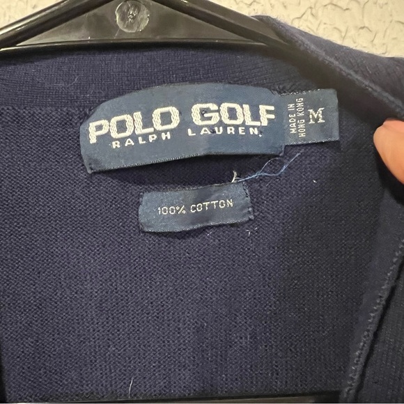 Polo Golf Ralph Lauren Navy and White Chevron Sweater Vest size medium - Picture 5 of 5